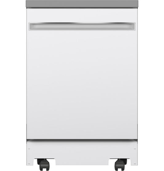 GE® ENERGY STAR® 24" Stainless Steel Interior Portable Dishwasher with Sanitize Cycle