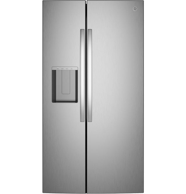 GE® 23.5 Cu. Ft. Counter-Depth Side-By-Side Refrigerator with LED Light Walls and Extra Tall Dispenser