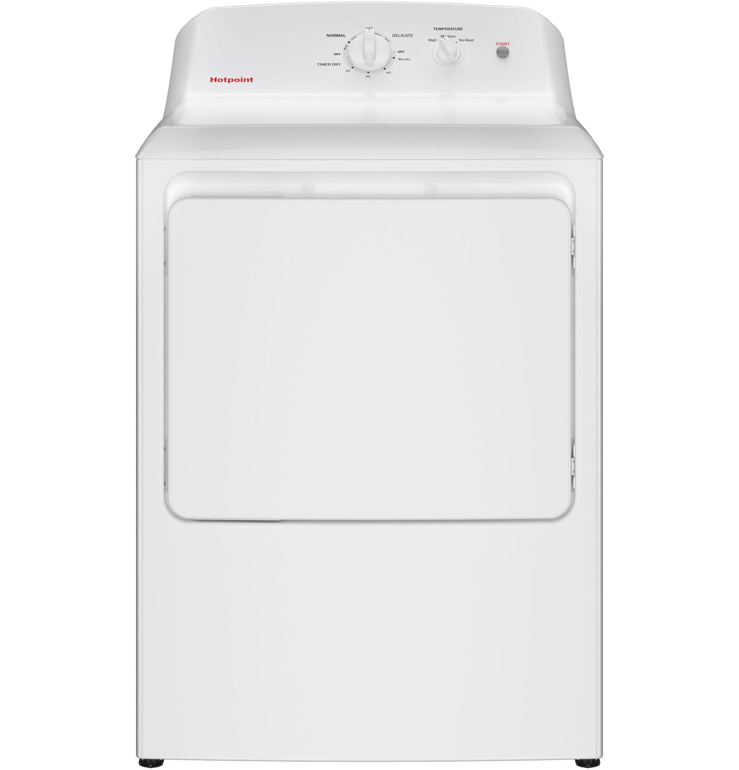 Hotpoint 6.2 cu. ft. Capacity Electric Dryer with Up to 120 ft. Venting and Shallow Depth