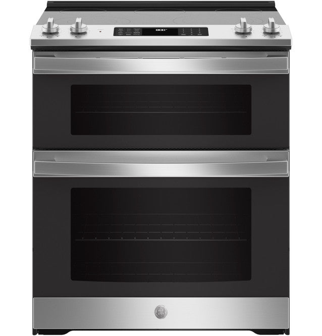 GE 30" Slide-In Electric Convection Double Oven Range