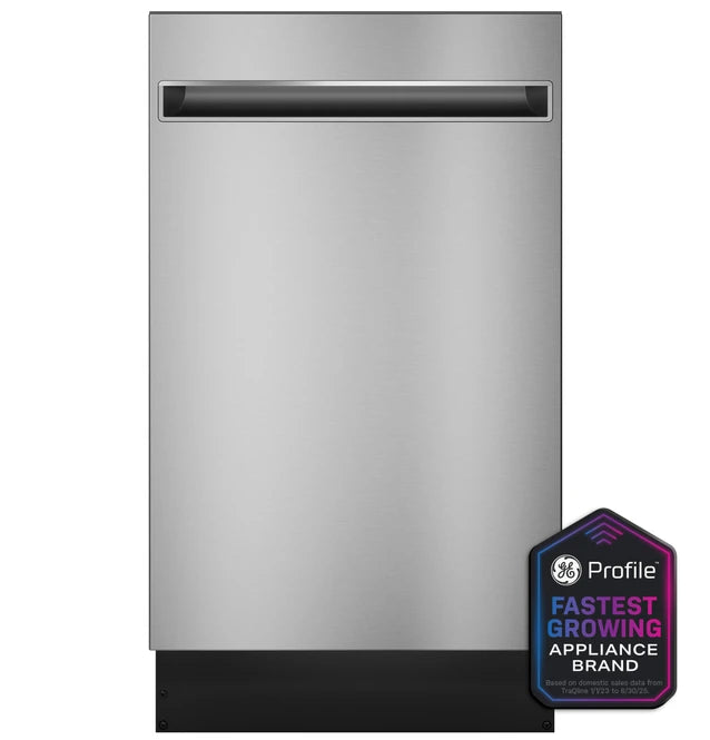 GE Profile™ ENERGY STAR® 18" ADA Compliant Stainless Steel Interior Dishwasher with Sanitize Cycle