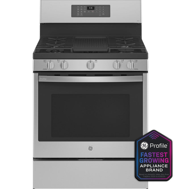 GE Profile™ Smart 30" Free-Standing Self Clean Gas Fingerprint Resistant Range with No Preheat Air Fry