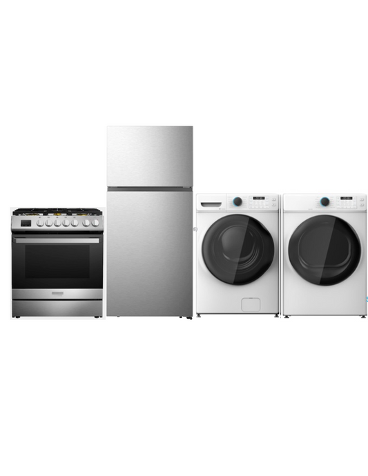 QUALITY GLOBAL Gas Stove, Refrigerator, Washer/Dryer Bundle