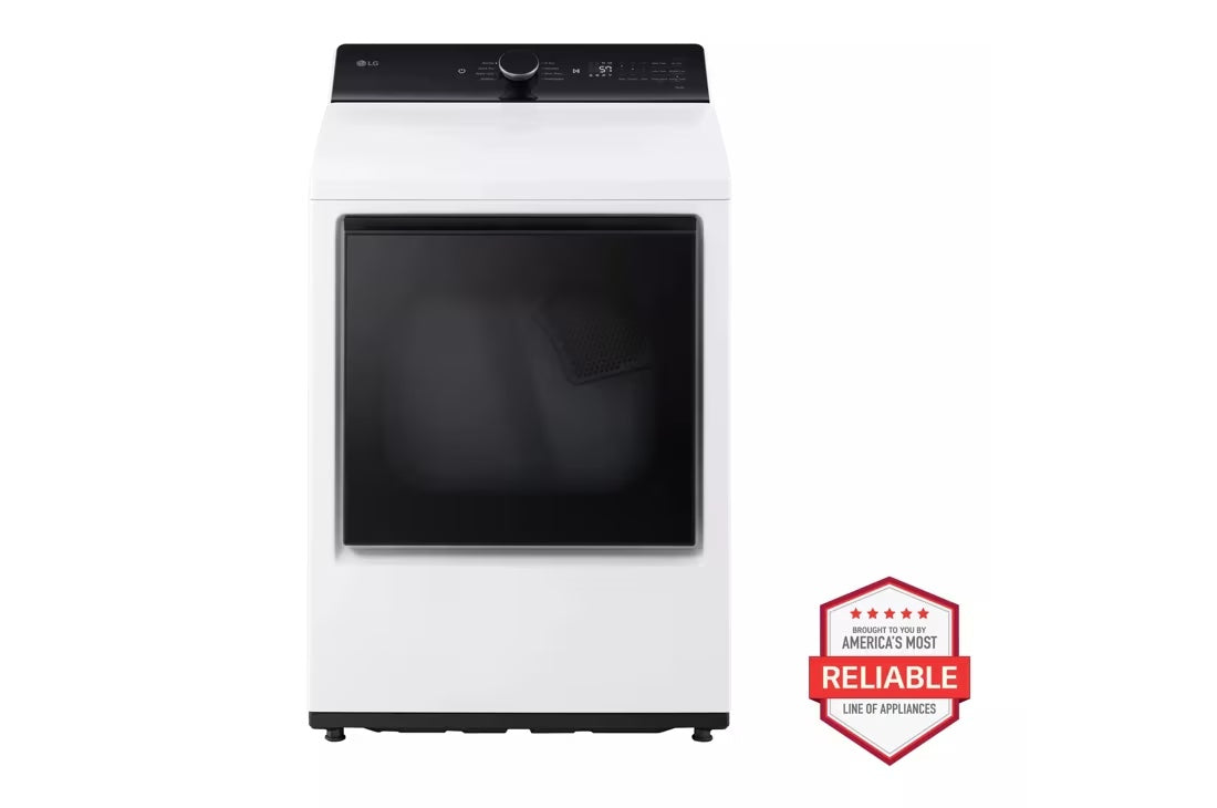 7.3 cu. ft. Ultra Large Capacity Rear Control Electric Dryer with LG EasyLoad™ Door and AI Sensing