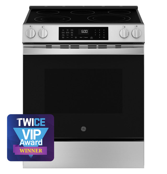 GE® ENERGY STAR® 30" Slide-In Electric Convection Range with No Preheat Air Fry and EasyWash™ Oven Tray