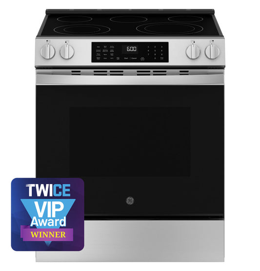 GE® ENERGY STAR® 30" Slide-In Electric Convection Range with No Preheat Air Fry and EasyWash™ Oven Tray