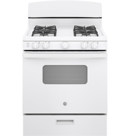 GE® 30" Free-Standing Front Control Gas Range