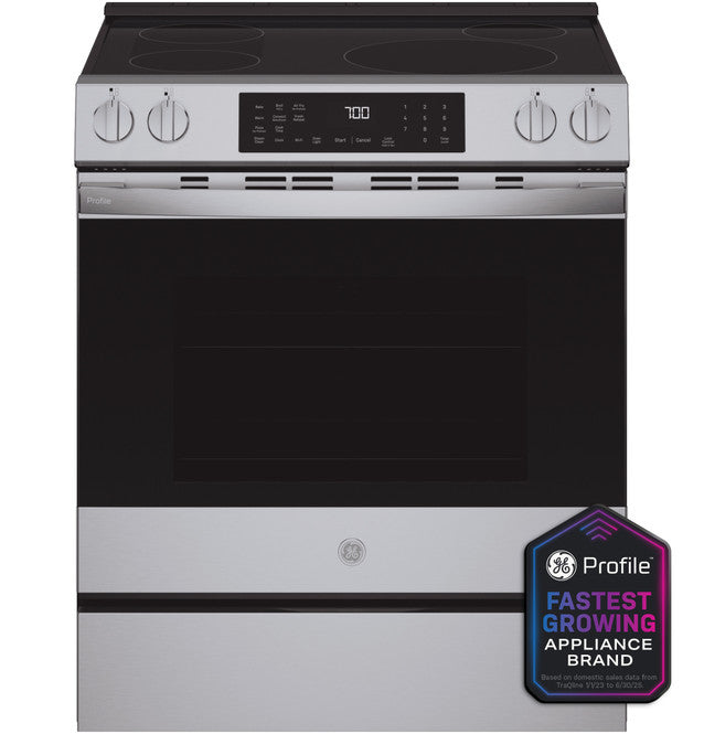GE Profile™ ENERGY STAR® 30" Smart Slide-In Induction and Convection Range with No Preheat Air Fry and EasyWash™ Oven Tray