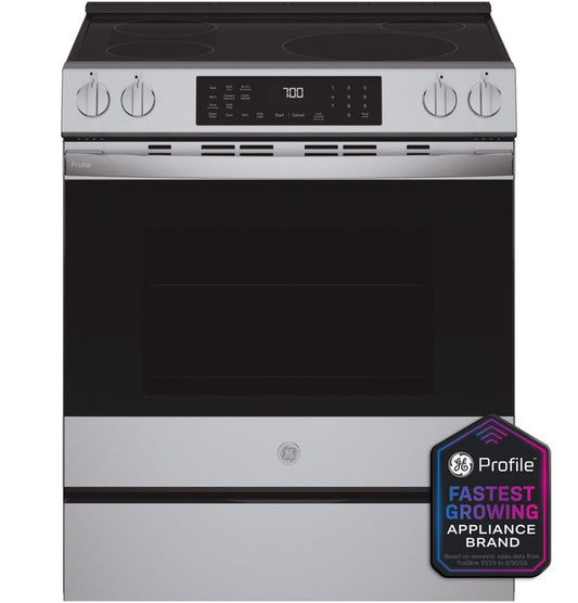 GE Profile™ ENERGY STAR® 30" Smart Slide-In Induction and Convection Range with No Preheat Air Fry and EasyWash™ Oven Tray