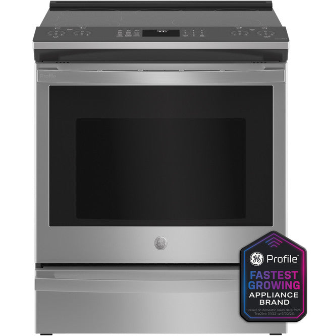GE Profile™ 30" Smart Slide-In Electric Convection Fingerprint Resistant Range with No Preheat Air Fry