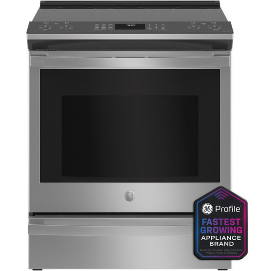 GE Profile™ 30" Smart Slide-In Electric Convection Fingerprint Resistant Range with No Preheat Air Fry