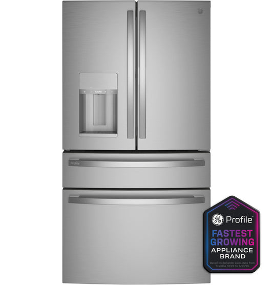 GE Profile™ 22.4 Cu. Ft. Smart Counter-Depth Fingerprint Resistant 4-Door French-Door Refrigerator with Door In Door