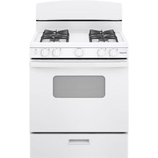 Hotpoint 30-in 4 burners 4.8-cu ft Freestanding Natural Gas Range ( White )