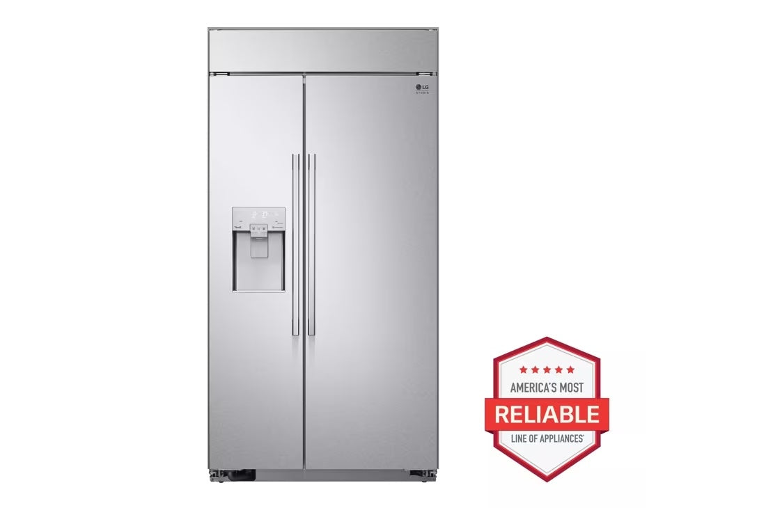 LG STUDIO 26 cu. ft. Smart Side-by-Side Built-In Refrigerator with Ice & Water Dispenser